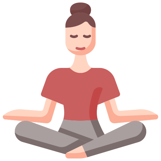 woman breathing cross-legged