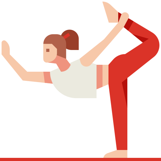 woman doing yoga pose stretching