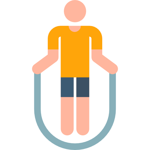 a thick jump rope used by man in yellow shirt