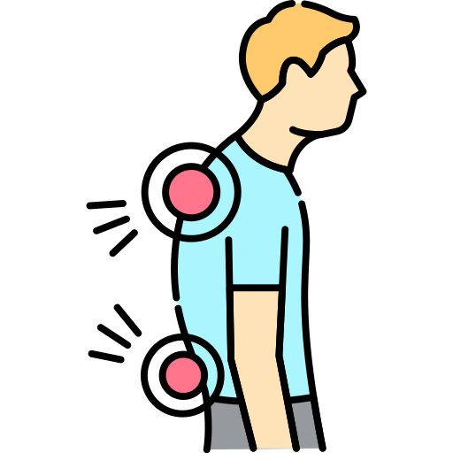 man with pain in his back