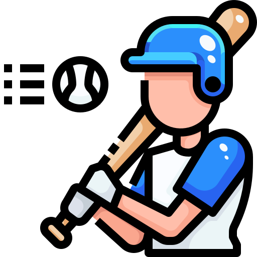 man hitting a baseball