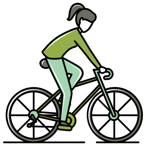 woman riding a bicycle