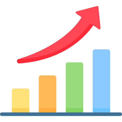 a graph pointing up