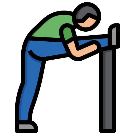 person stretching before exercise