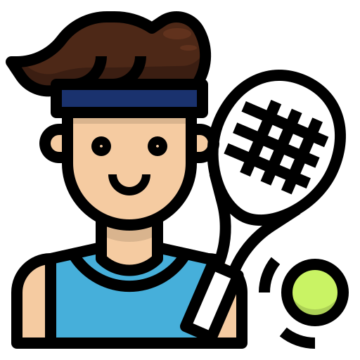 tennis player with gear