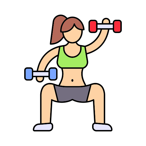 woman doing a squat