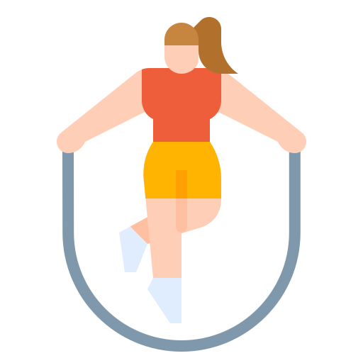 woman jumping rope with thick rope
